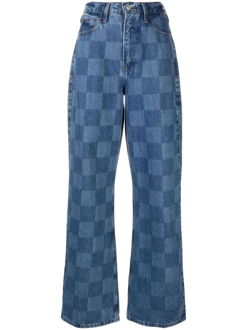 Blue Le High 'n' Tight Wide-leg Jeans