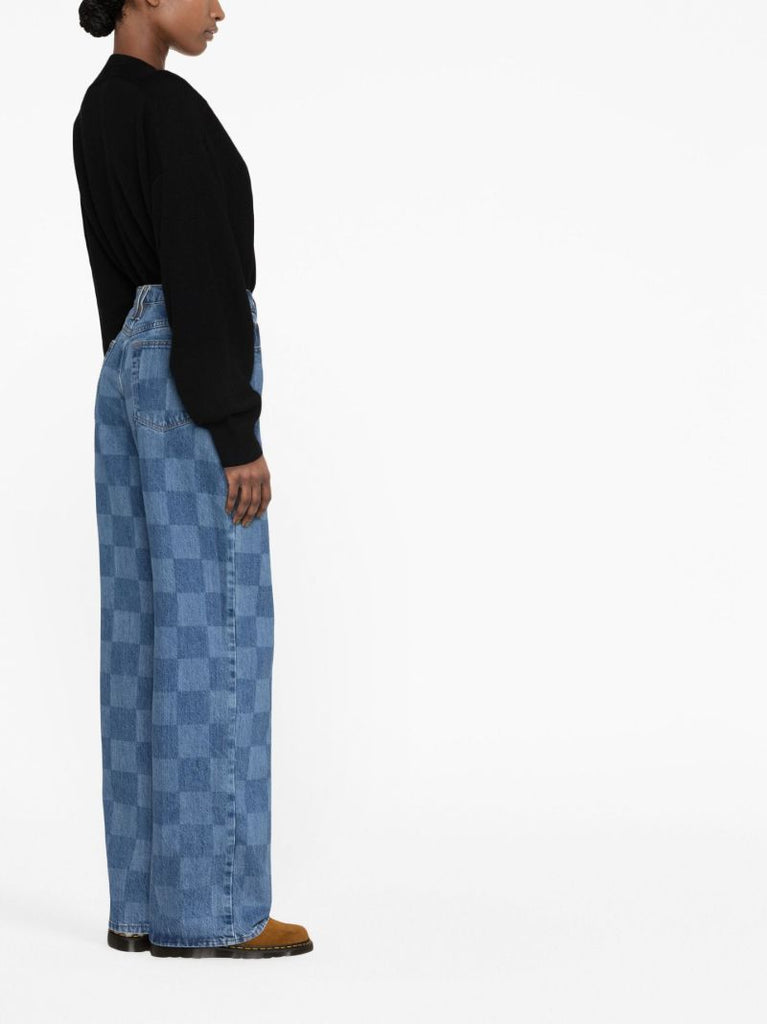 Blue Le High 'n' Tight Wide-leg Jeans