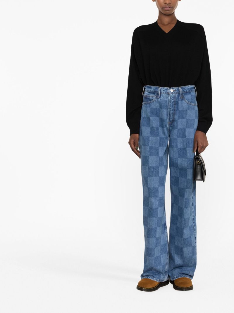 Blue Le High 'n' Tight Wide-leg Jeans