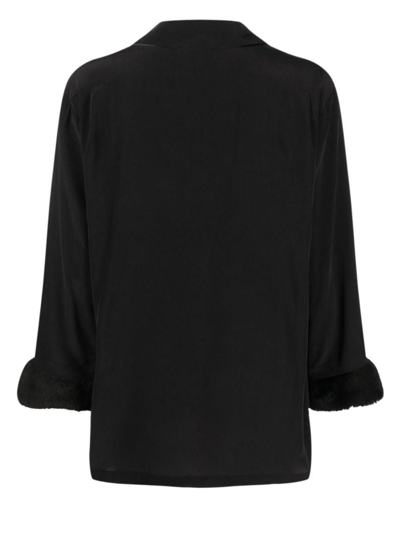 Navy Casablanca Riri Silk Satin Pyjamas