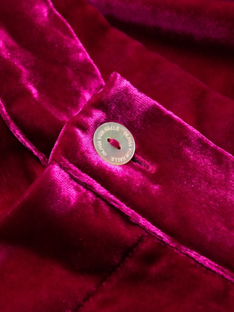 Pink Harlow Berry Silk Satin Pyjamas