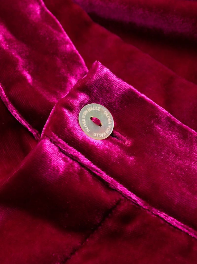 Pink Harlow Berry Silk Satin Pyjamas