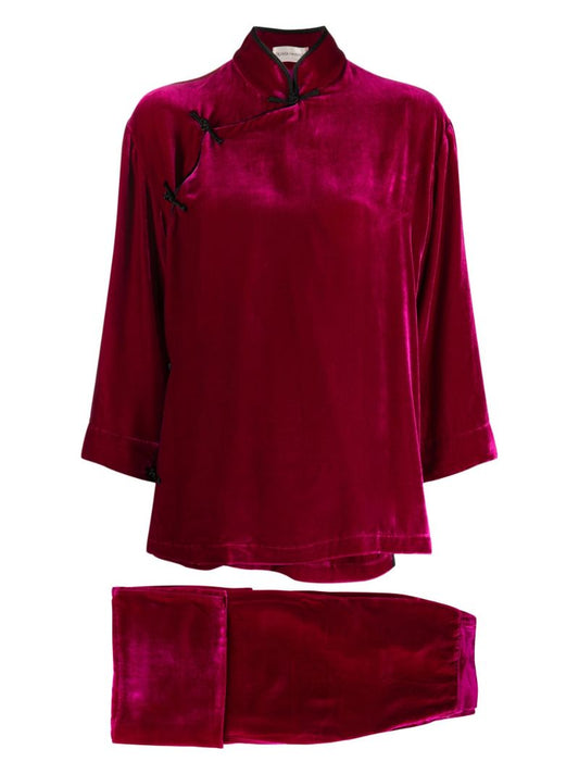 Pink Harlow Berry Silk Satin Pyjamas