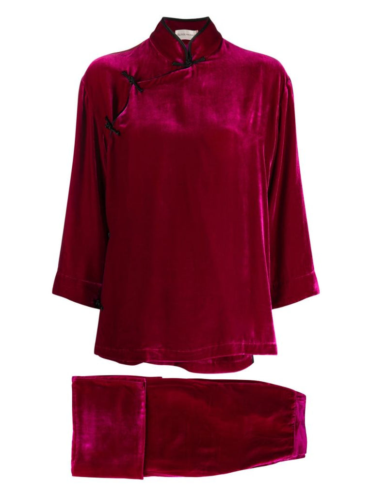 Pink Harlow Berry Silk Satin Pyjamas