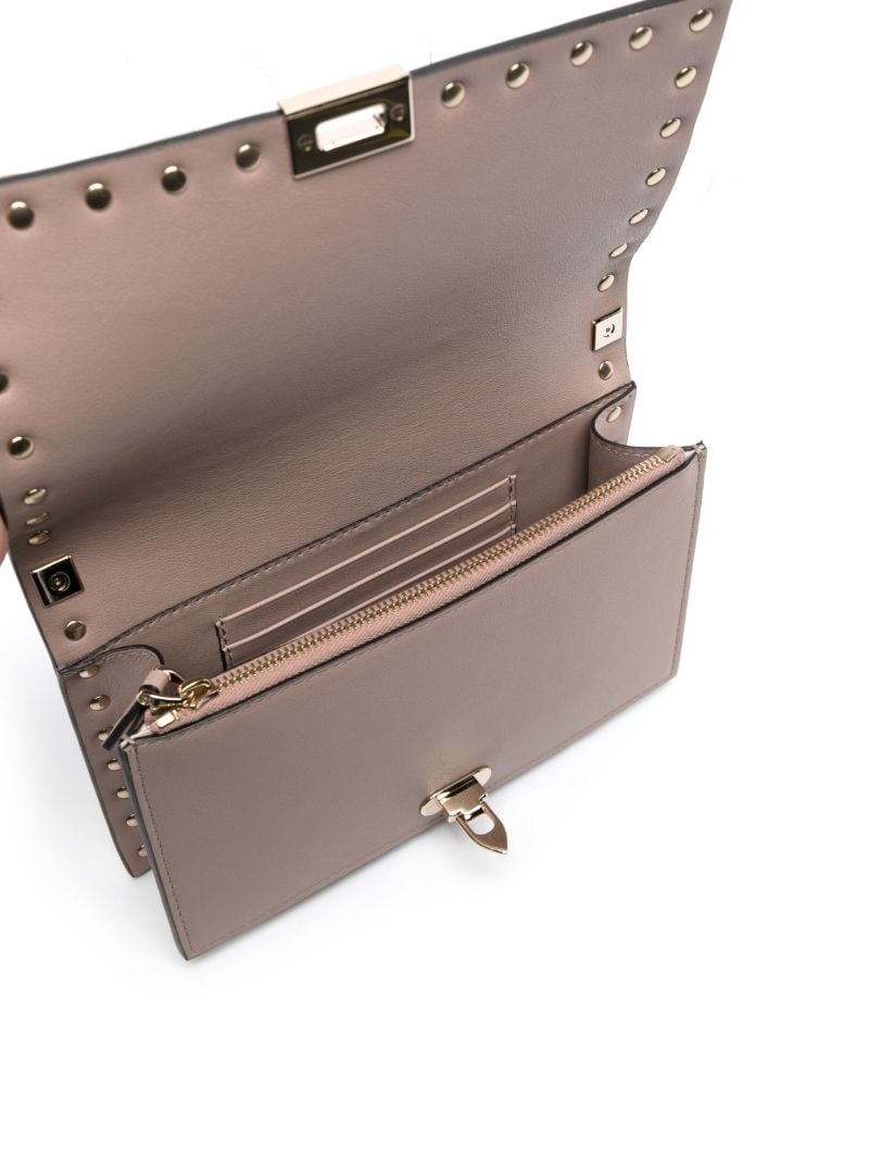 Pink Rockstud Chain Wallet