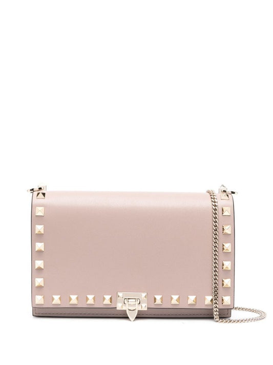 Pink Rockstud Chain Wallet