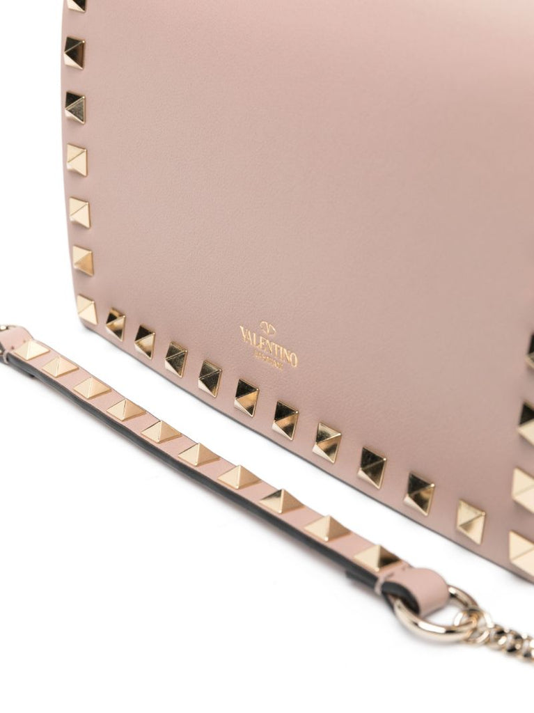 Pink Rockstud Chain Wallet