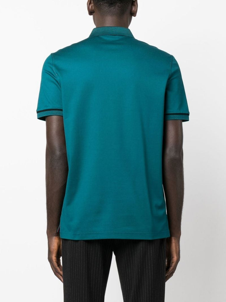 Green  Gancini Cotton Polo Shirt