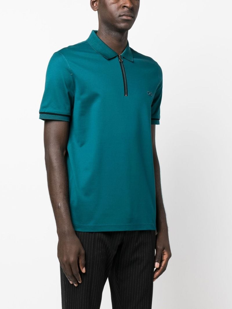Green  Gancini Cotton Polo Shirt