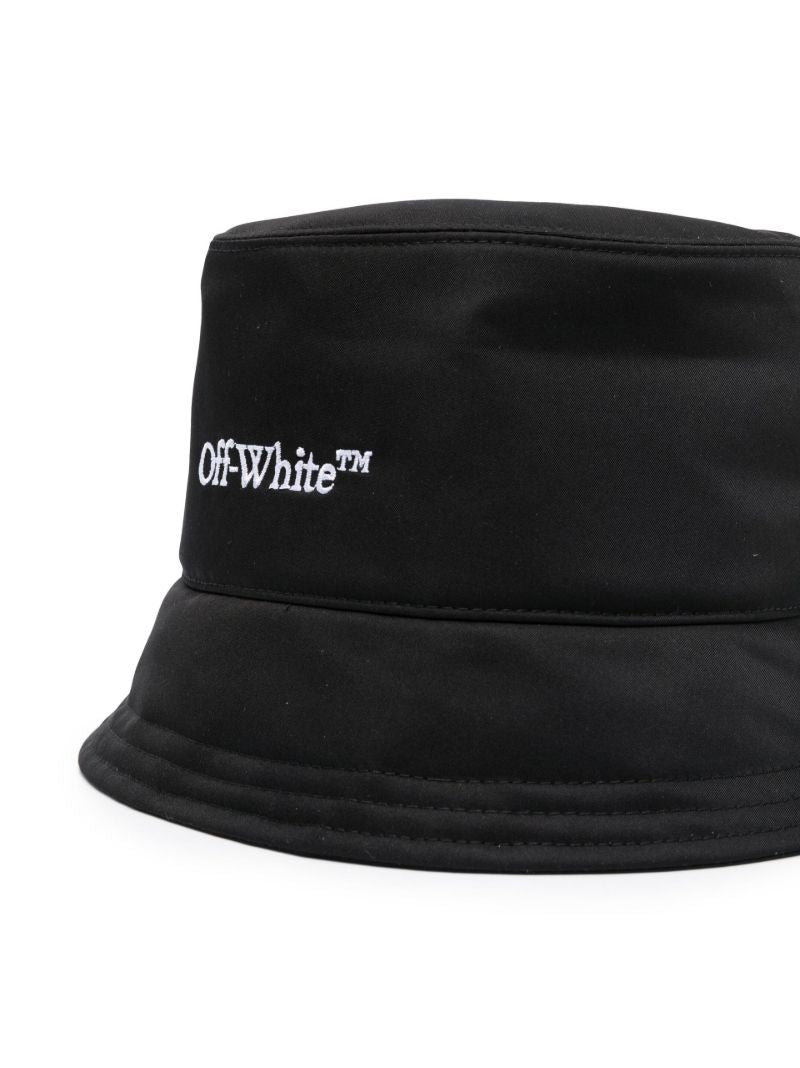 Black Bookish Embroidered Bucket Hat