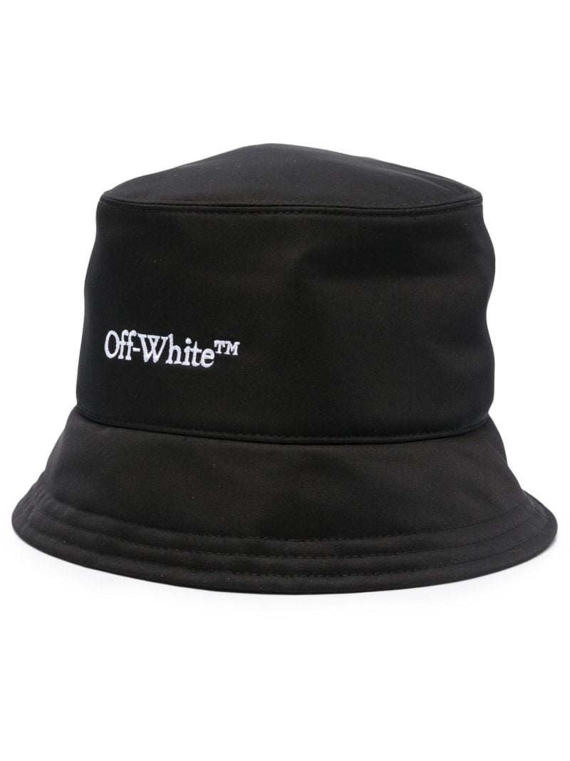 Black Bookish Embroidered Bucket Hat
