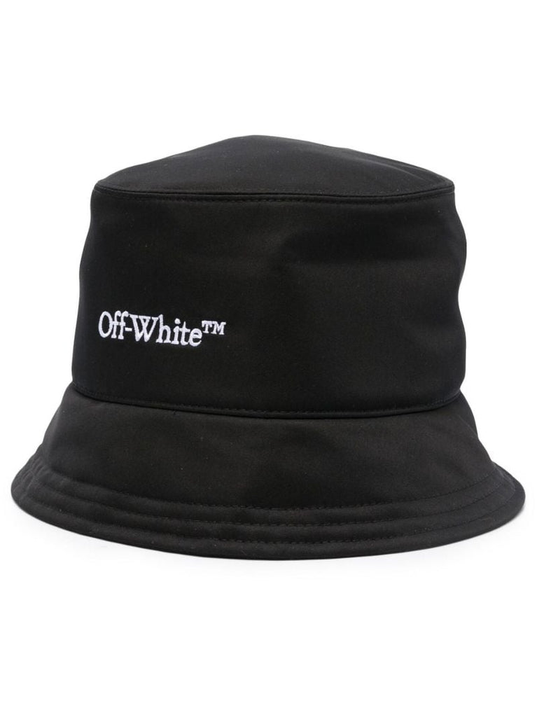Black Bookish Embroidered Bucket Hat