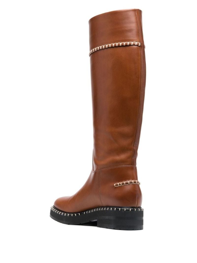 Brown Knee-high Leather Boots