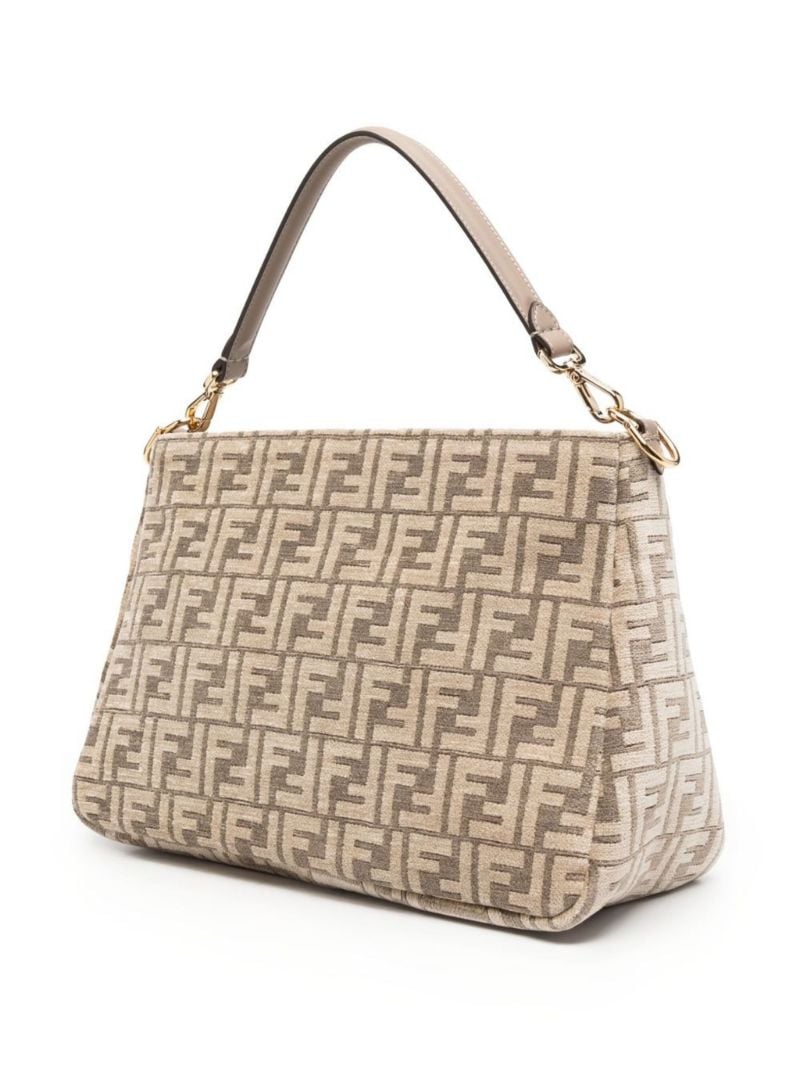 Neutral OÃ¢â_x0082_¬â_x0084_¢lock Monogram Jacquard Shoulder Bag