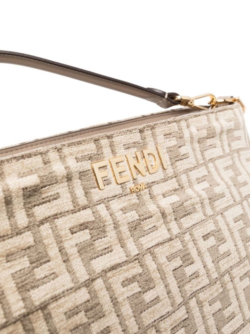 Neutral OÃ¢â_x0082_¬â_x0084_¢lock Monogram Jacquard Shoulder Bag