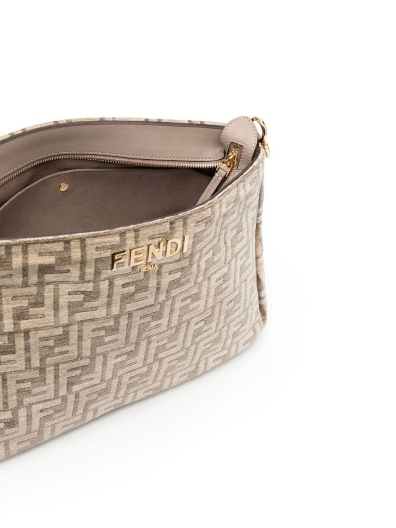 Neutral OÃ¢â_x0082_¬â_x0084_¢lock Monogram Jacquard Shoulder Bag