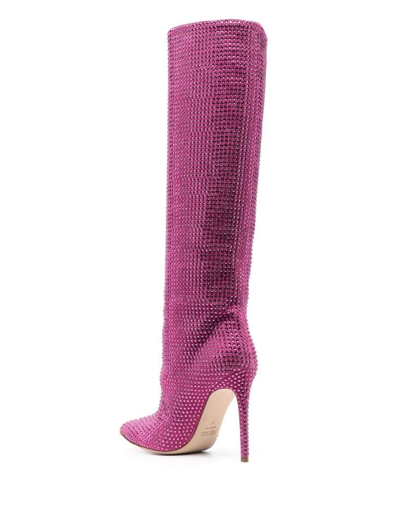 Pink Holly 105 Crystal Knee-high Boots