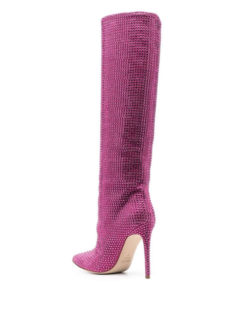 Pink Holly 105 Crystal Knee-high Boots
