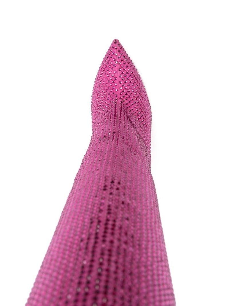 Pink Holly 105 Crystal Knee-high Boots