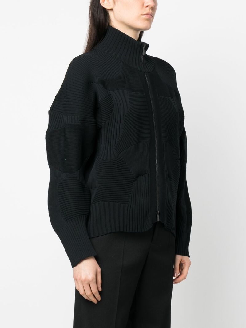Black Kone Kone Ribbed Cardigan