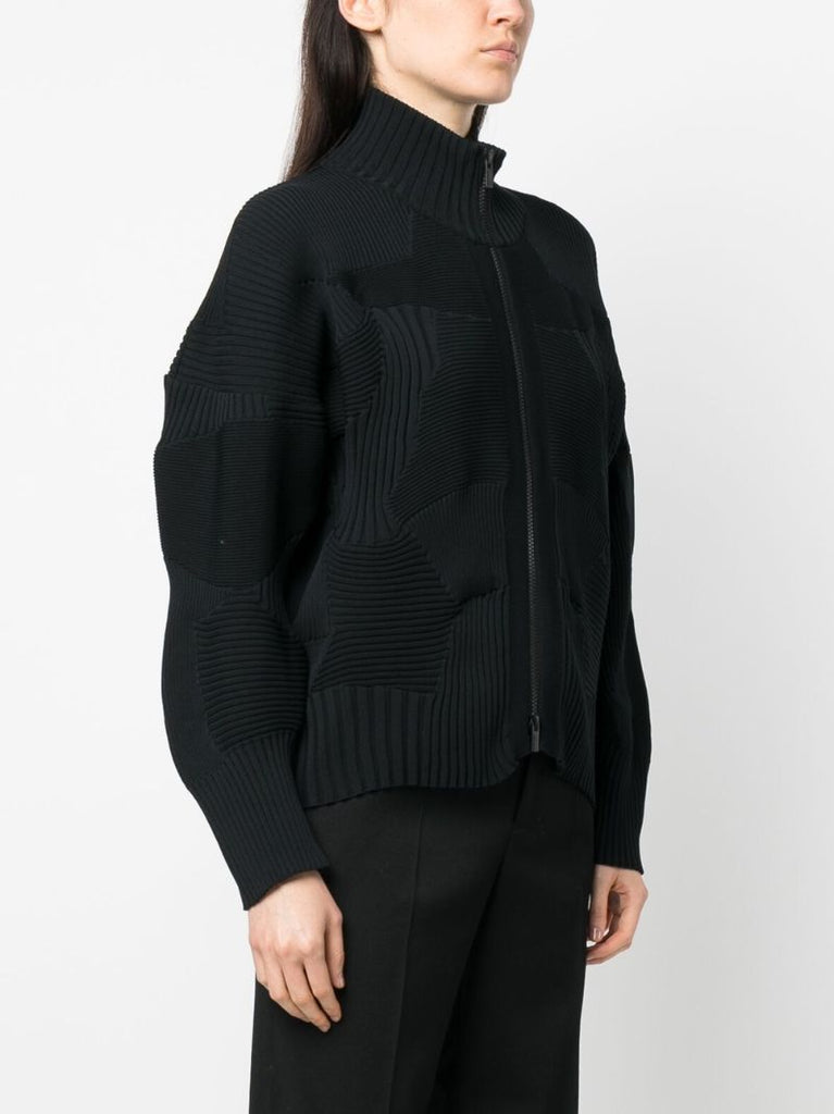 Black Kone Kone Ribbed Cardigan