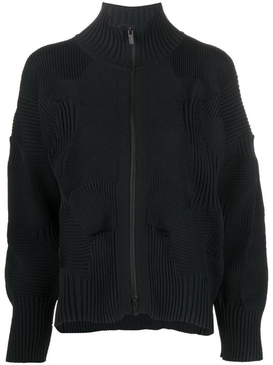 Black Kone Kone Ribbed Cardigan