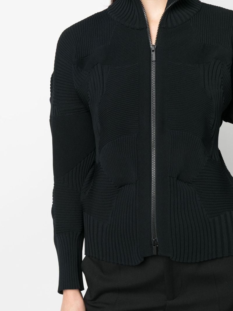 Black Kone Kone Ribbed Cardigan