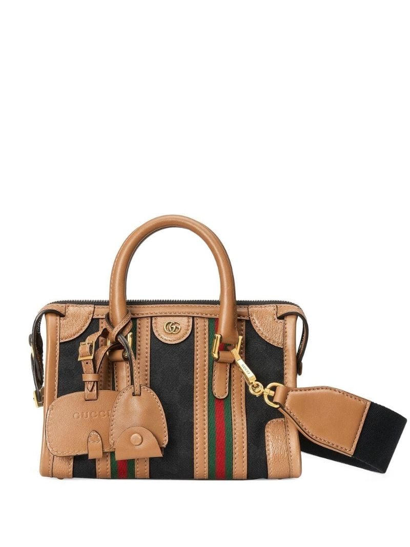 Black Mini Canvas Top Handle Bag
