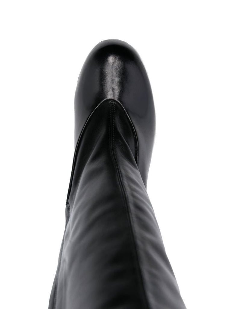 Black 100 Knee-high Leather Boots