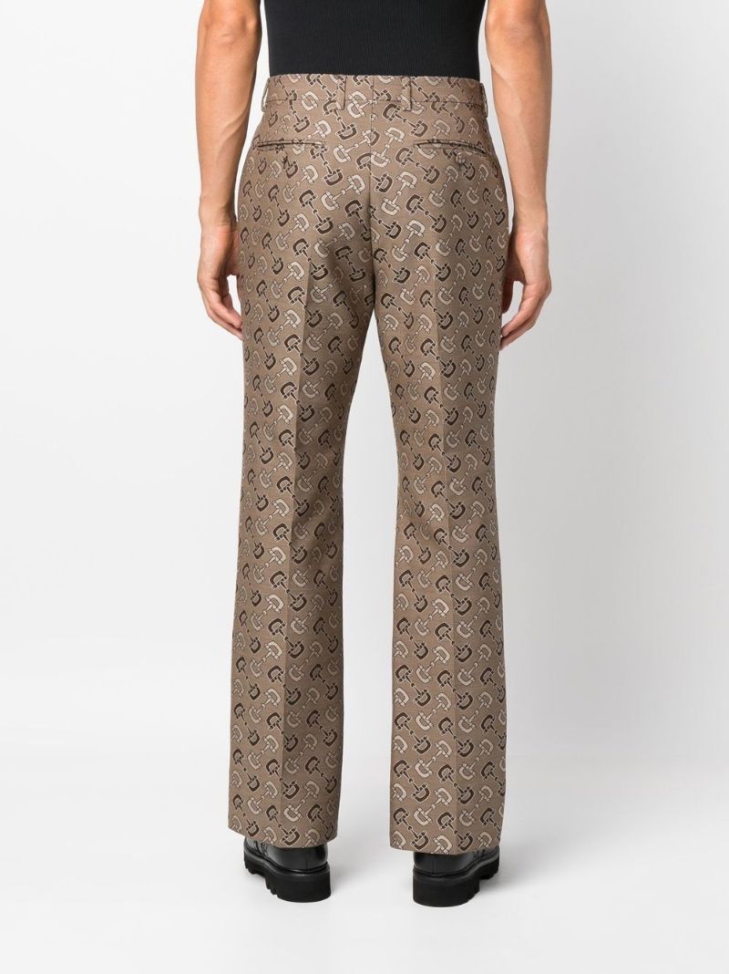 Brown Maxi Horsebit Tailored Trousers