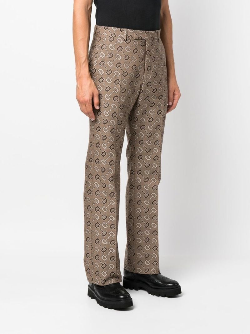 Brown Maxi Horsebit Tailored Trousers