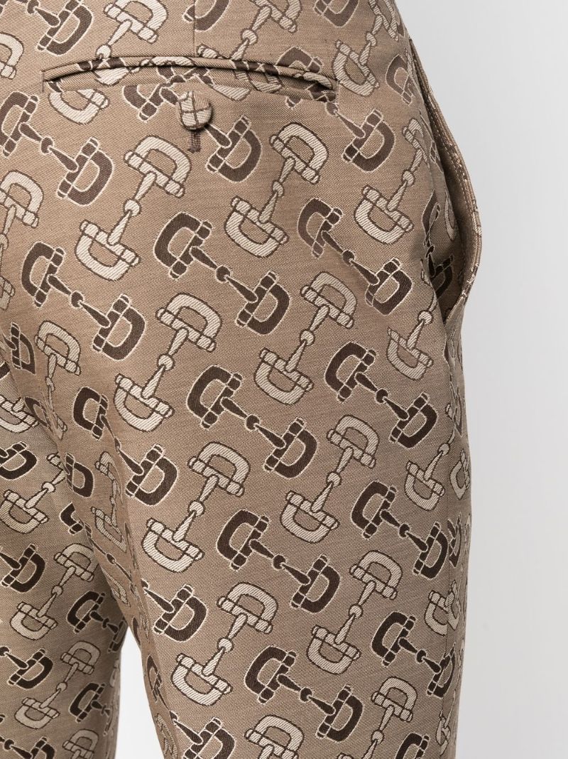 Brown Maxi Horsebit Tailored Trousers