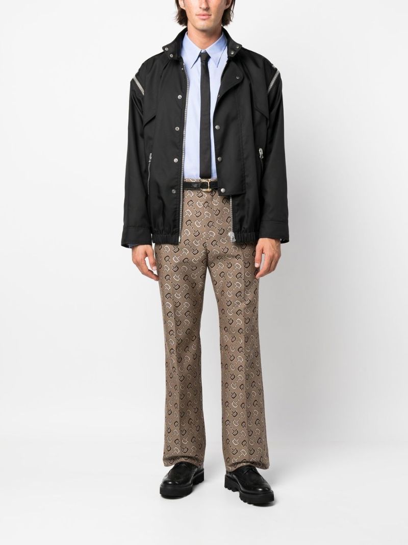 Brown Maxi Horsebit Tailored Trousers