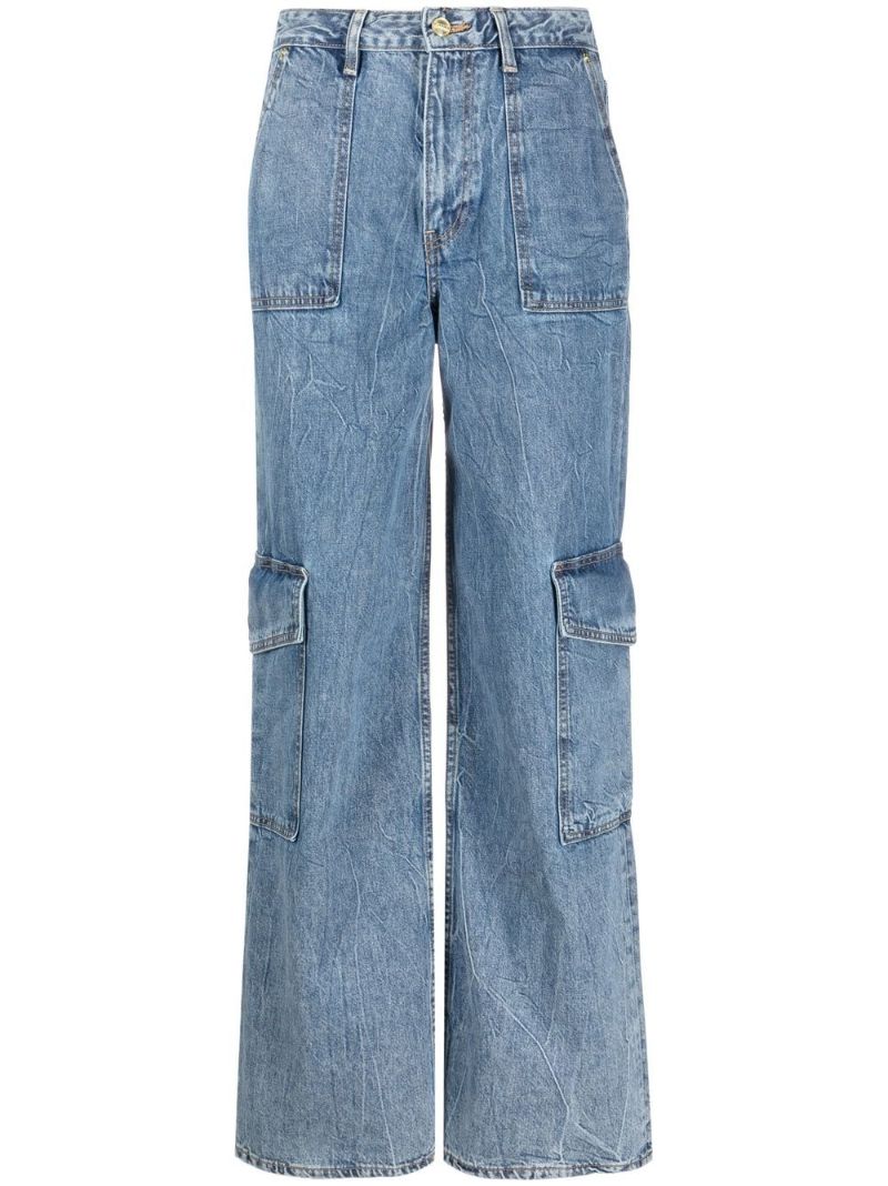 Blue Angi Wide-leg Jeans