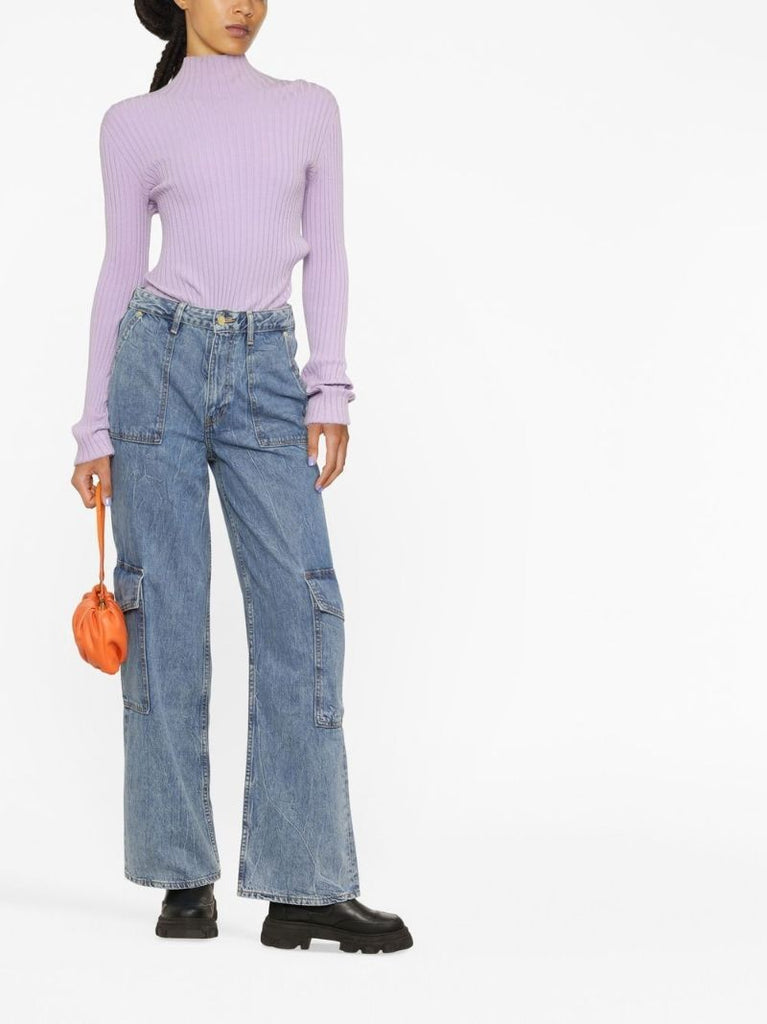 Blue Angi Wide-leg Jeans