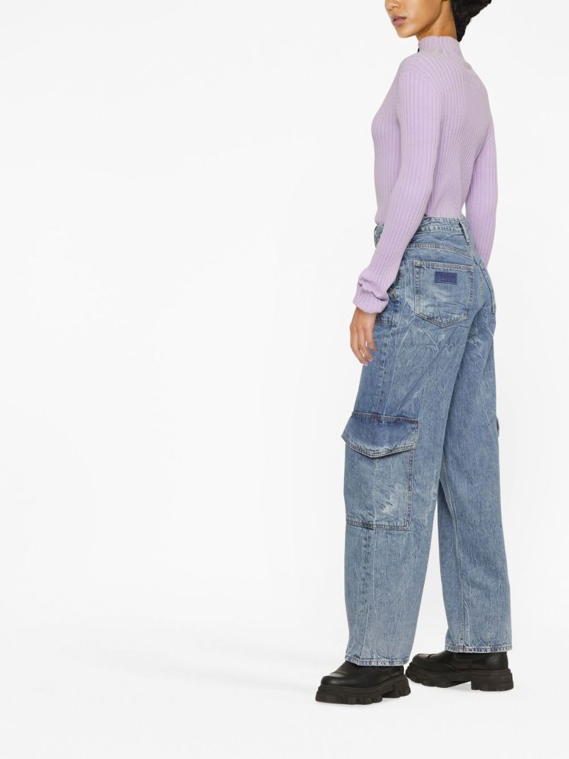 Blue Angi Wide-leg Jeans