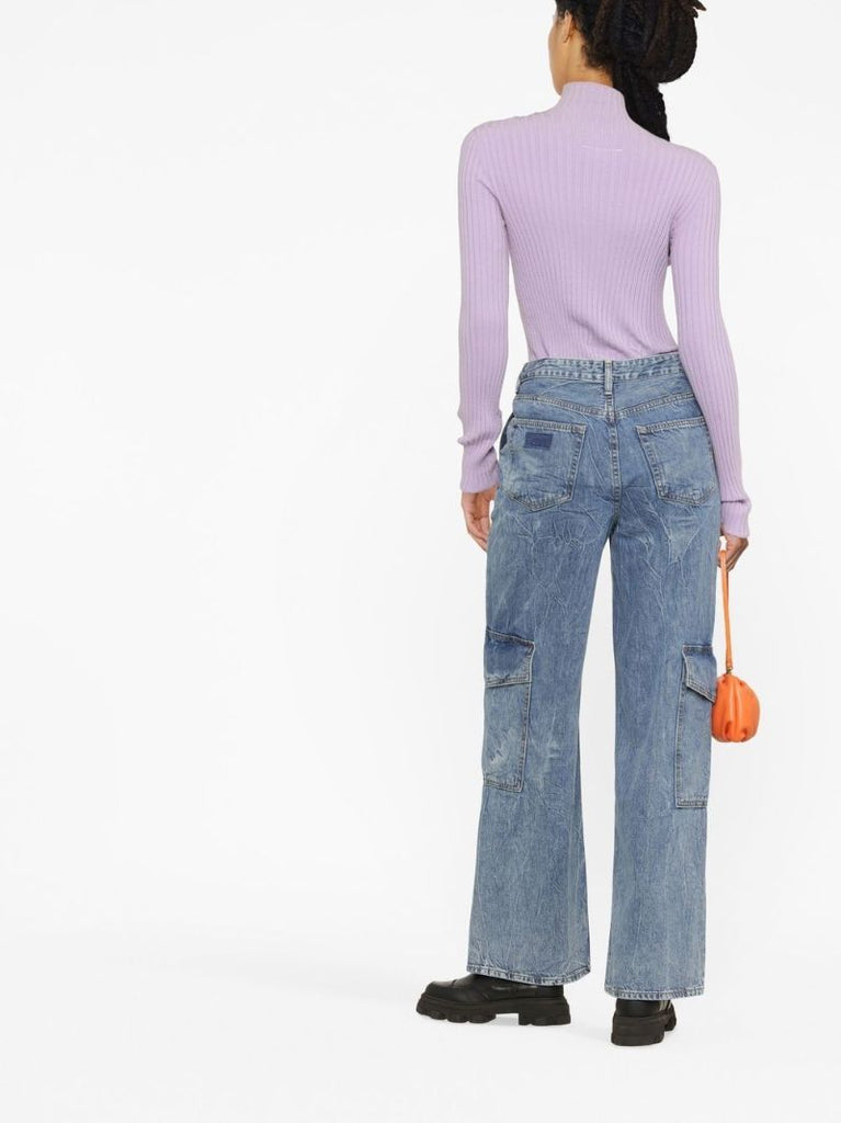 Blue Angi Wide-leg Jeans