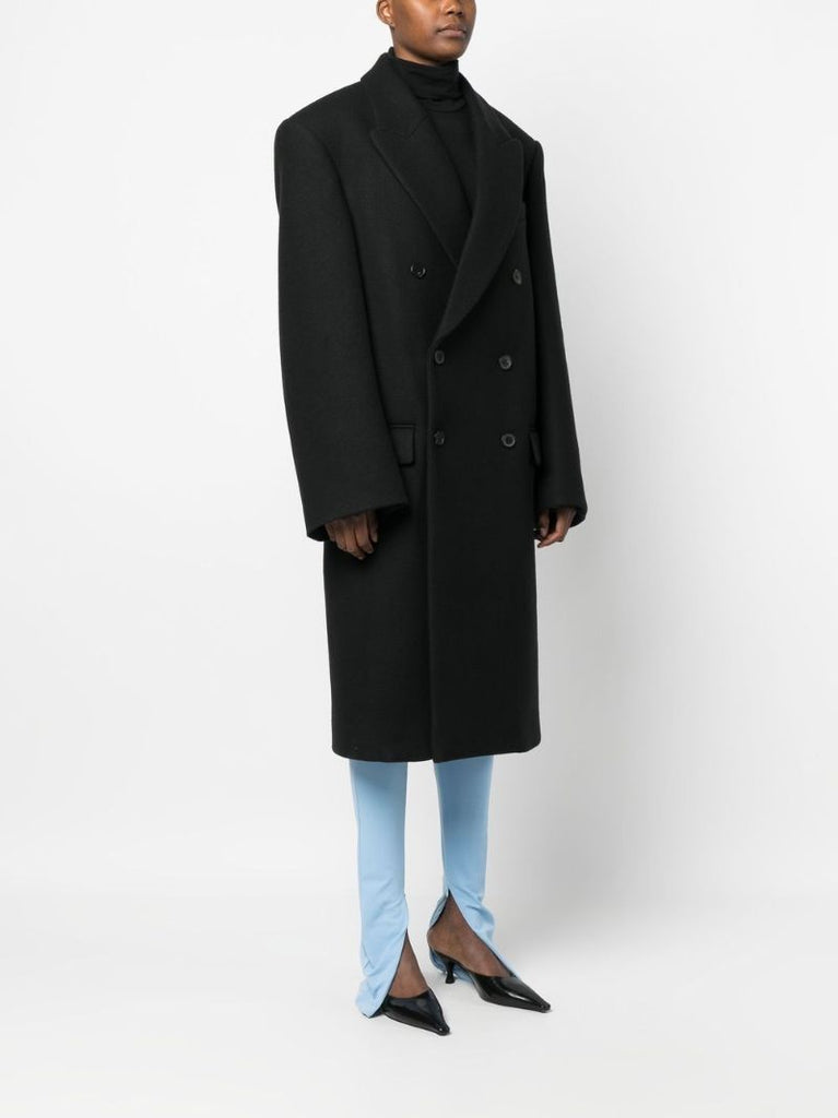 X Hailey Bieber Black Wool Coat