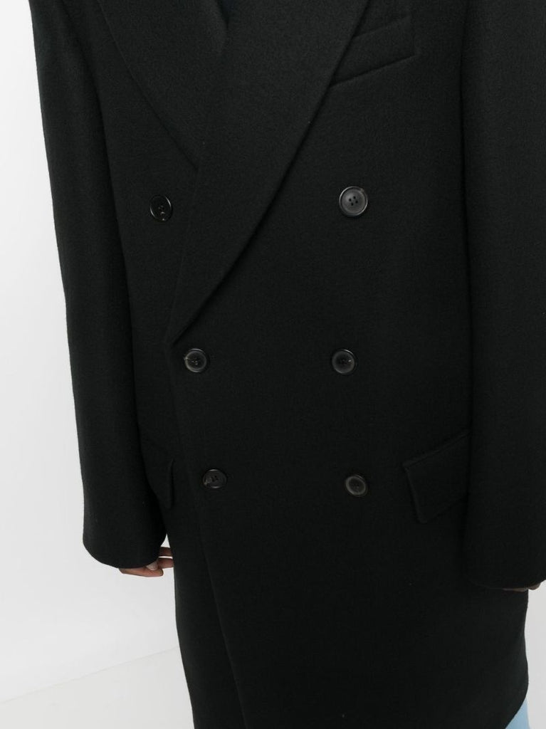 X Hailey Bieber Black Wool Coat