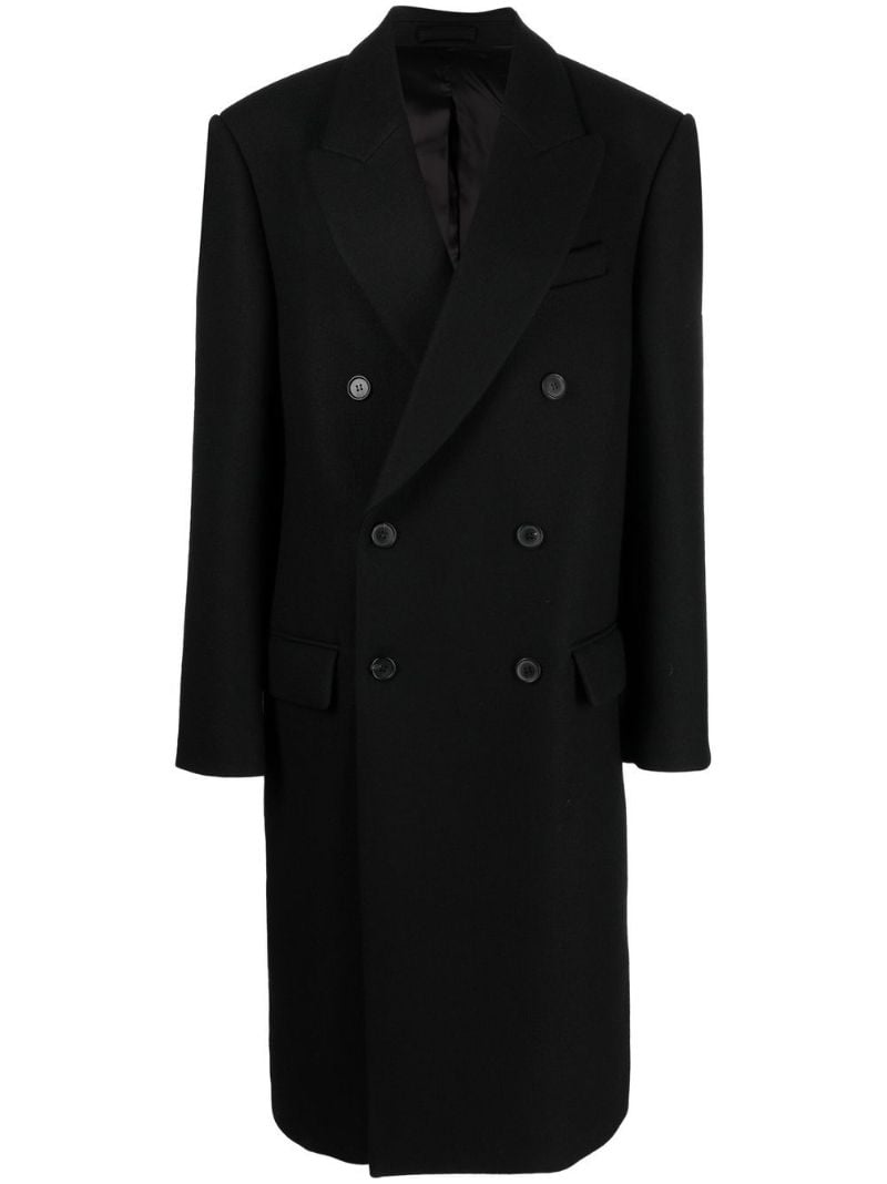 X Hailey Bieber Black Wool Coat