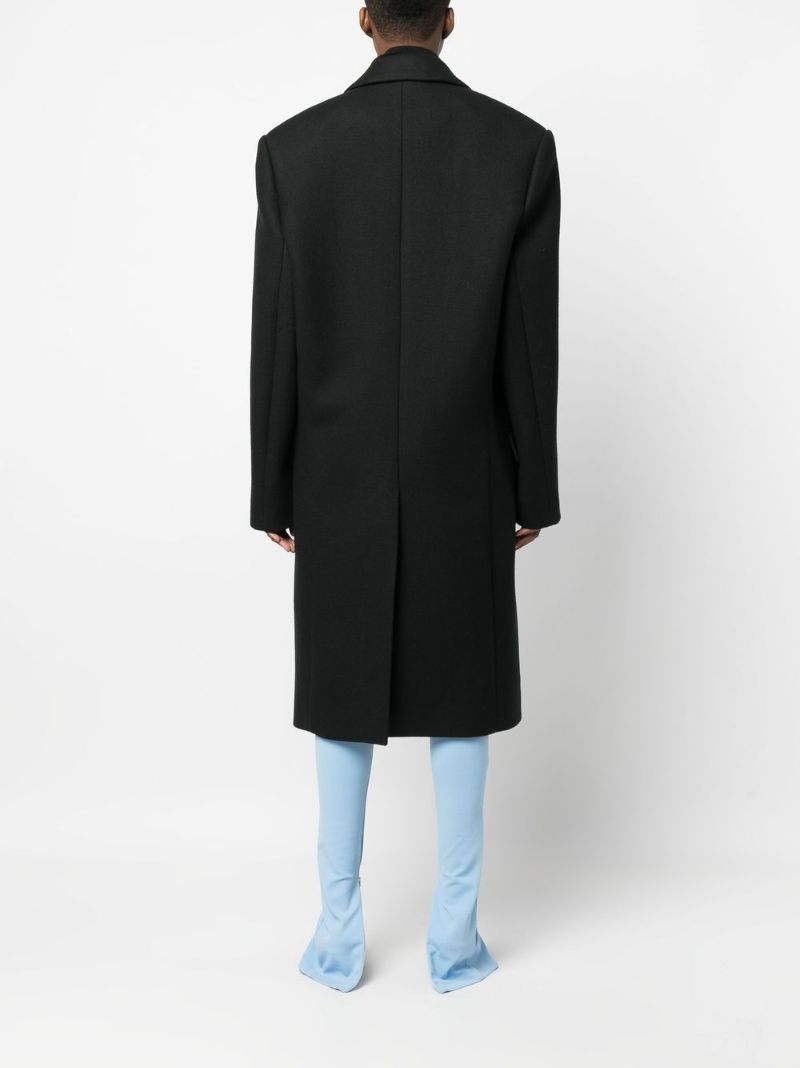 X Hailey Bieber Black Wool Coat