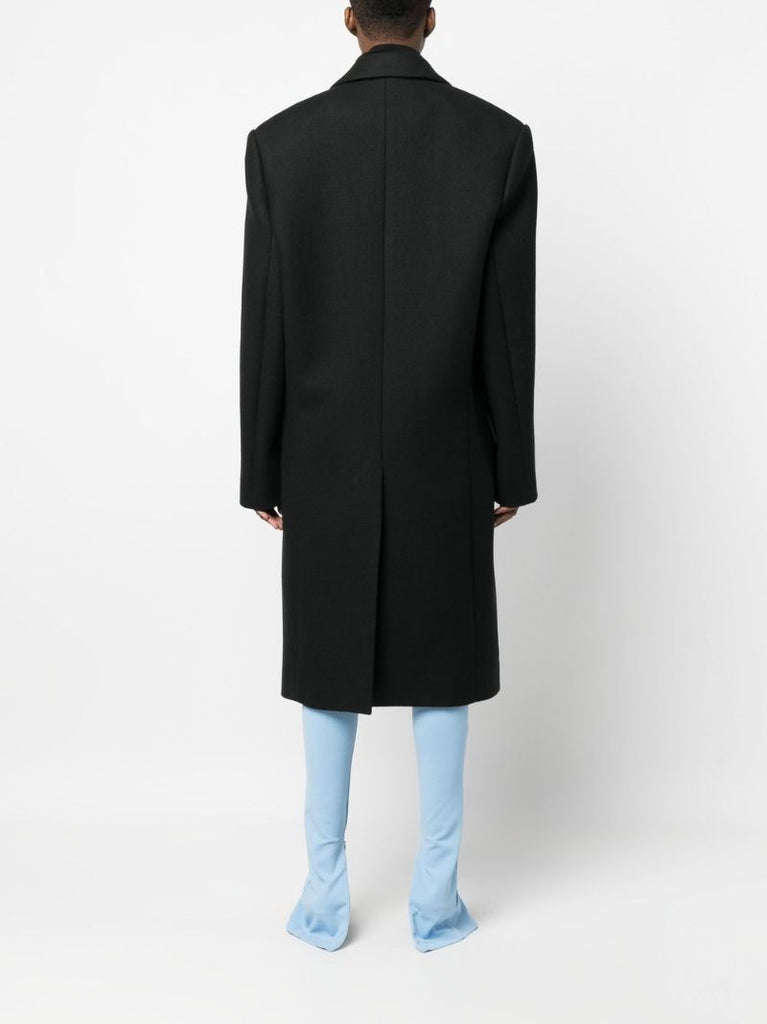 X Hailey Bieber Black Wool Coat