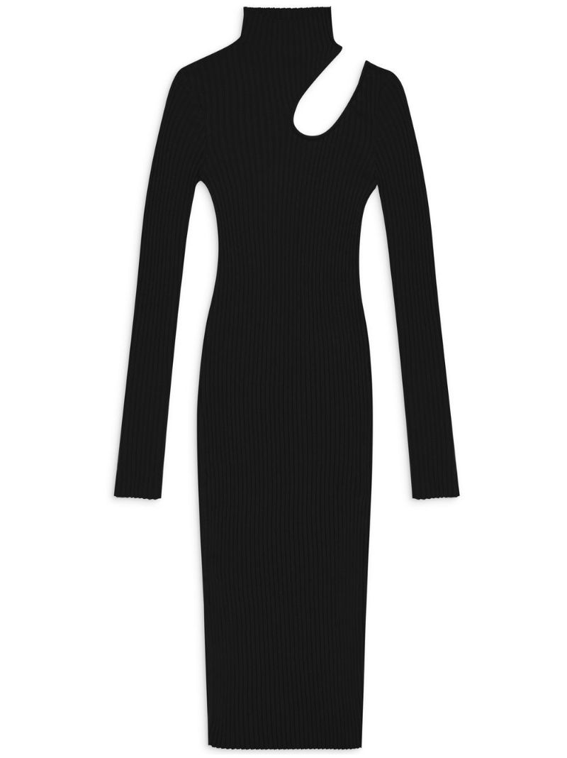 Black Victoria Cut-out Detailed Dress
