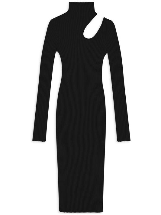 Black Victoria Cut-out Detailed Dress
