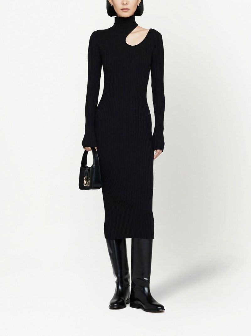 Black Victoria Cut-out Detailed Dress