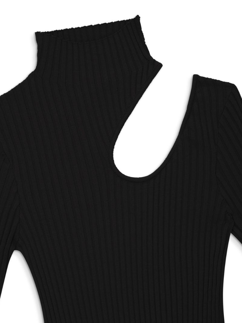 Black Victoria Cut-out Detailed Dress