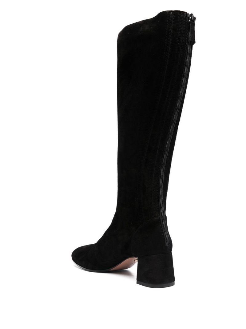 Black 55 Leather Knee-high Boots