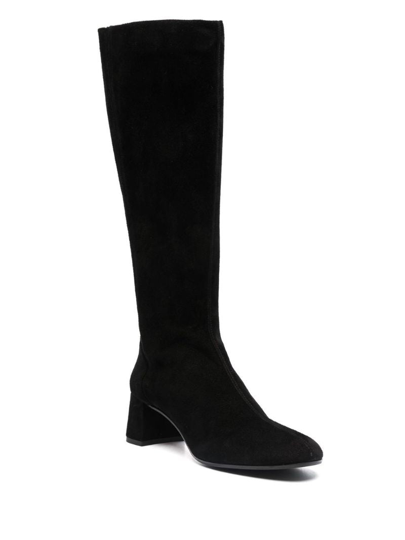 Black 55 Leather Knee-high Boots
