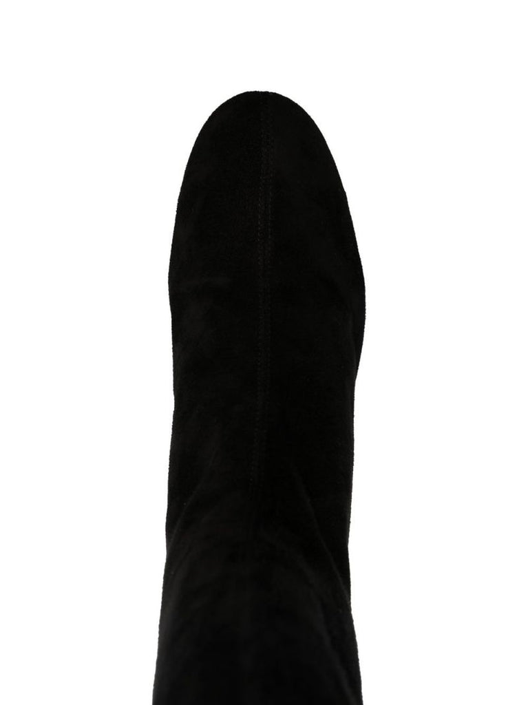 Black 55 Leather Knee-high Boots