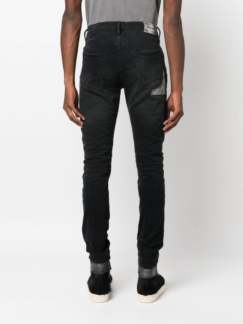 Black Distressed Slim-fit Jeans